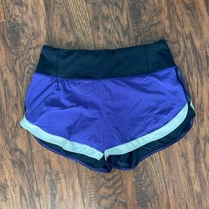 Athleta Running Free Colorblock Running Shorts, size S